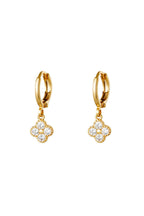 Earrings Clover Gold Color Copper