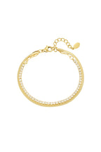 double bracelet with diamonds