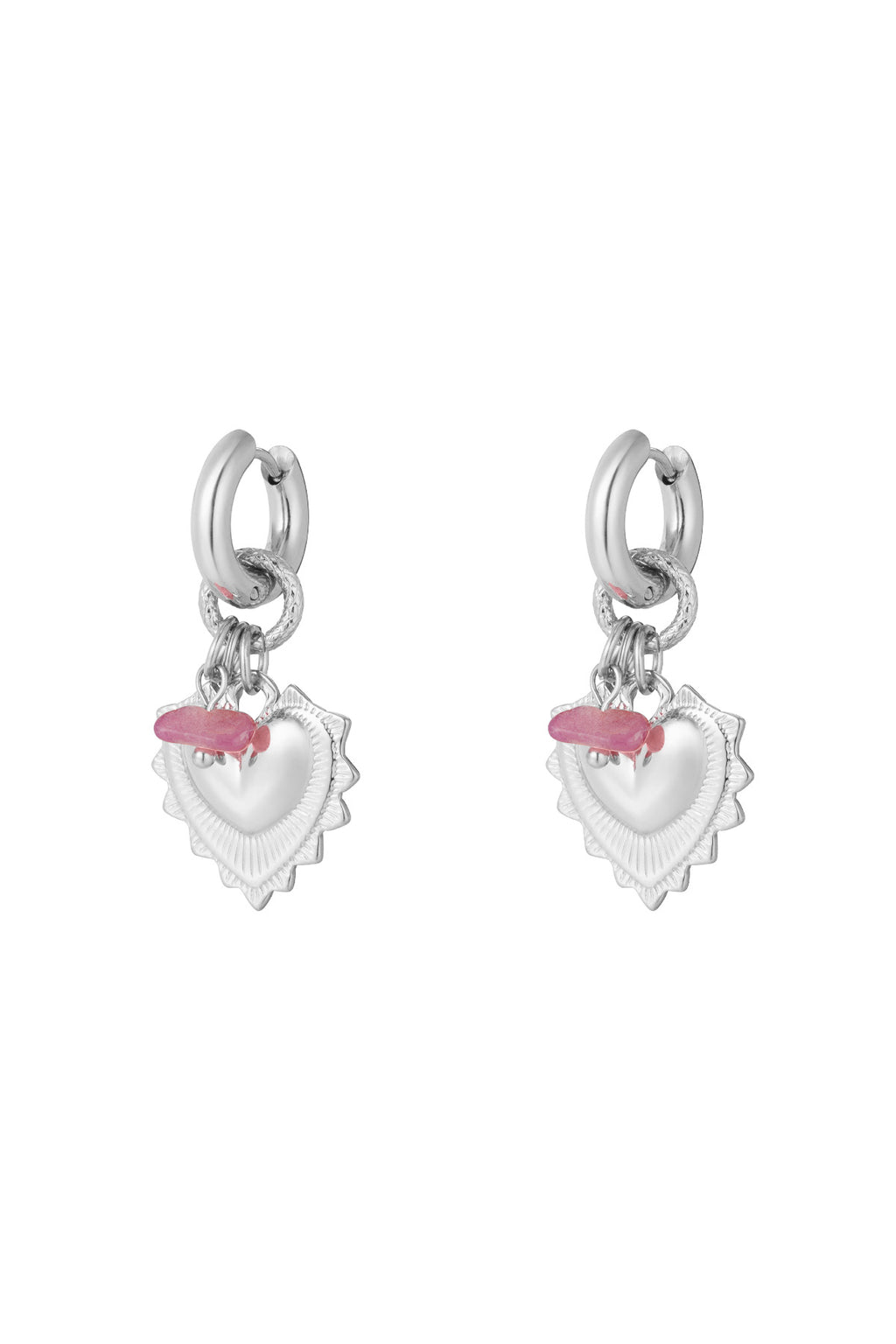 bold heart earrings