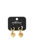 bold heart earrings