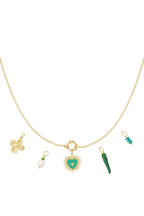 Green heart DIY necklace