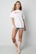 Cotton Women's T-shirt Spring/Summer Letters