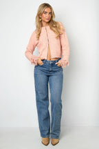 Cardigan with fringe sleeves