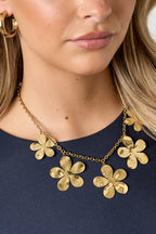 Stainless Steel Pendant necklaces Flower Casual Daily Simple Series Women's jewelry