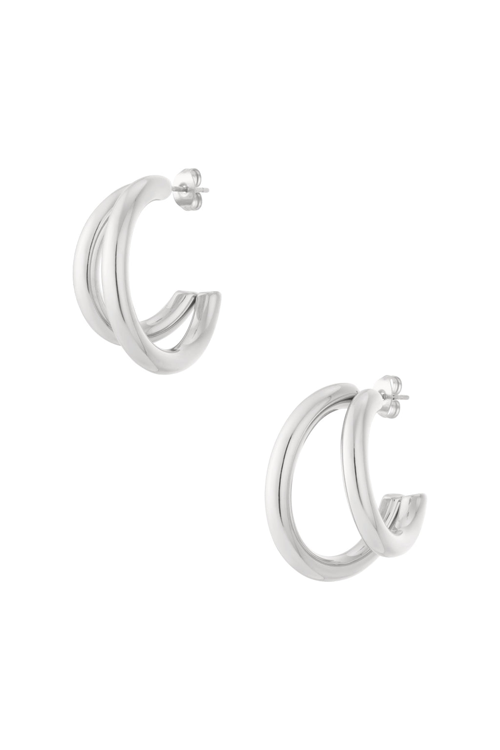 Small double hoop earrings