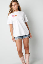Cotton Women's T-shirt Spring/Summer Letters