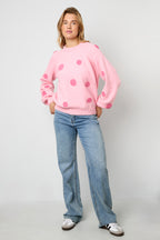 Polyester fiber (polyester) Knit sweaters Polka dots Casual Fall/Winter  Clothes