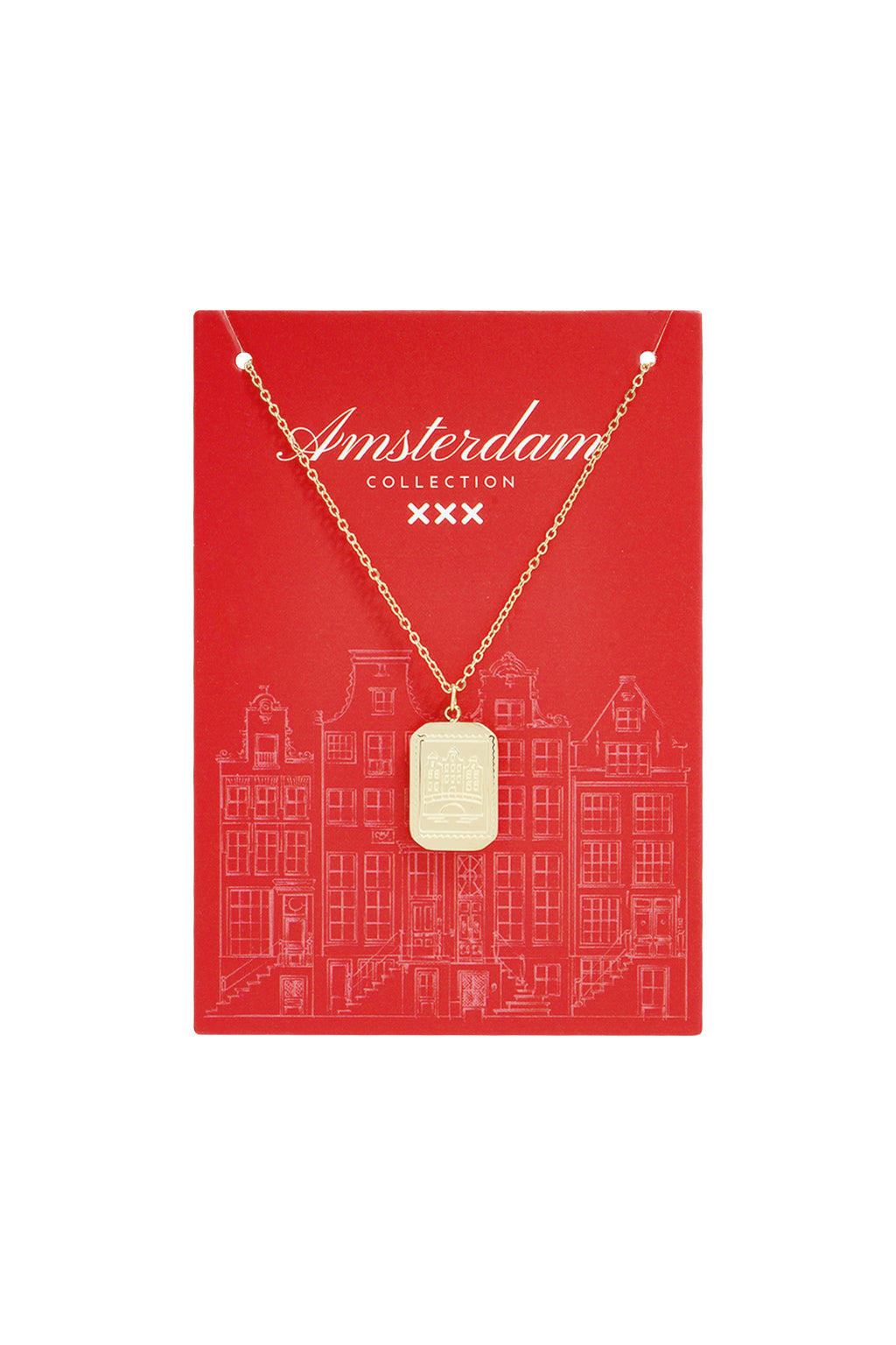 Amsterdam Canal House Stainless Steel Necklace