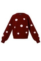 Polyester fiber (polyester) Knit sweaters Polka dots Casual Fall/Winter  Clothes