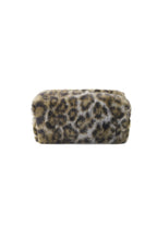 Soft leopard makeup bag