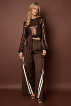 Polyester fiber (polyester) Long sleeve tops Solid color Sexy Fall/Winter  Clothes