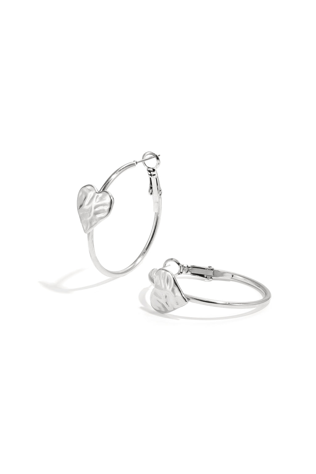 Hoop earrings with heart