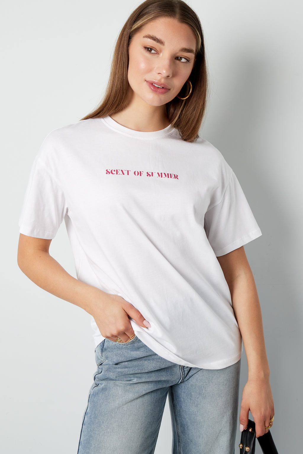 Cotton Women's T-shirt Casual Letters