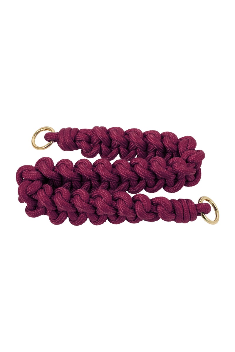 Braided bag strap wine red