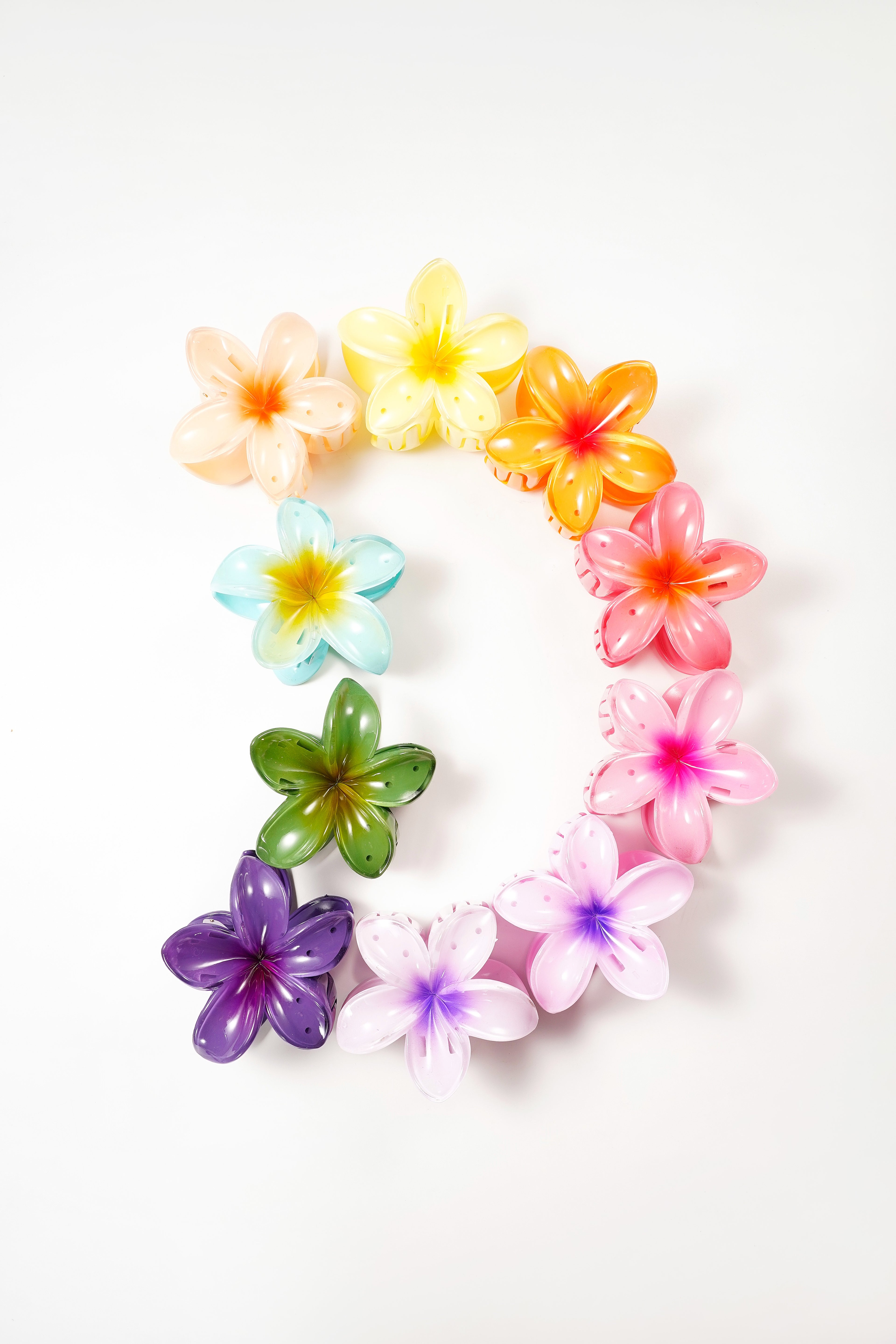 Hair clip with gradient flower Hawaii love