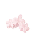 hair clip with large flowers - cotton candy pink