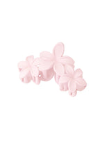 hair clip with large flowers - cotton candy pink