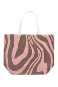 Canvas shopper zebra print - brown pink