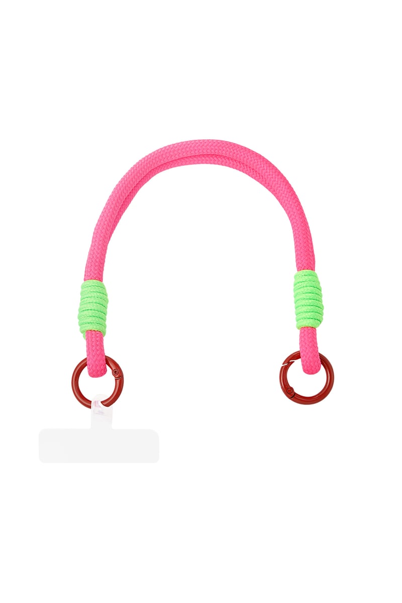 Summer telephone cord - pink & mint