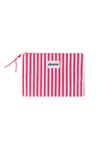 Flat toiletry bag thin stripe