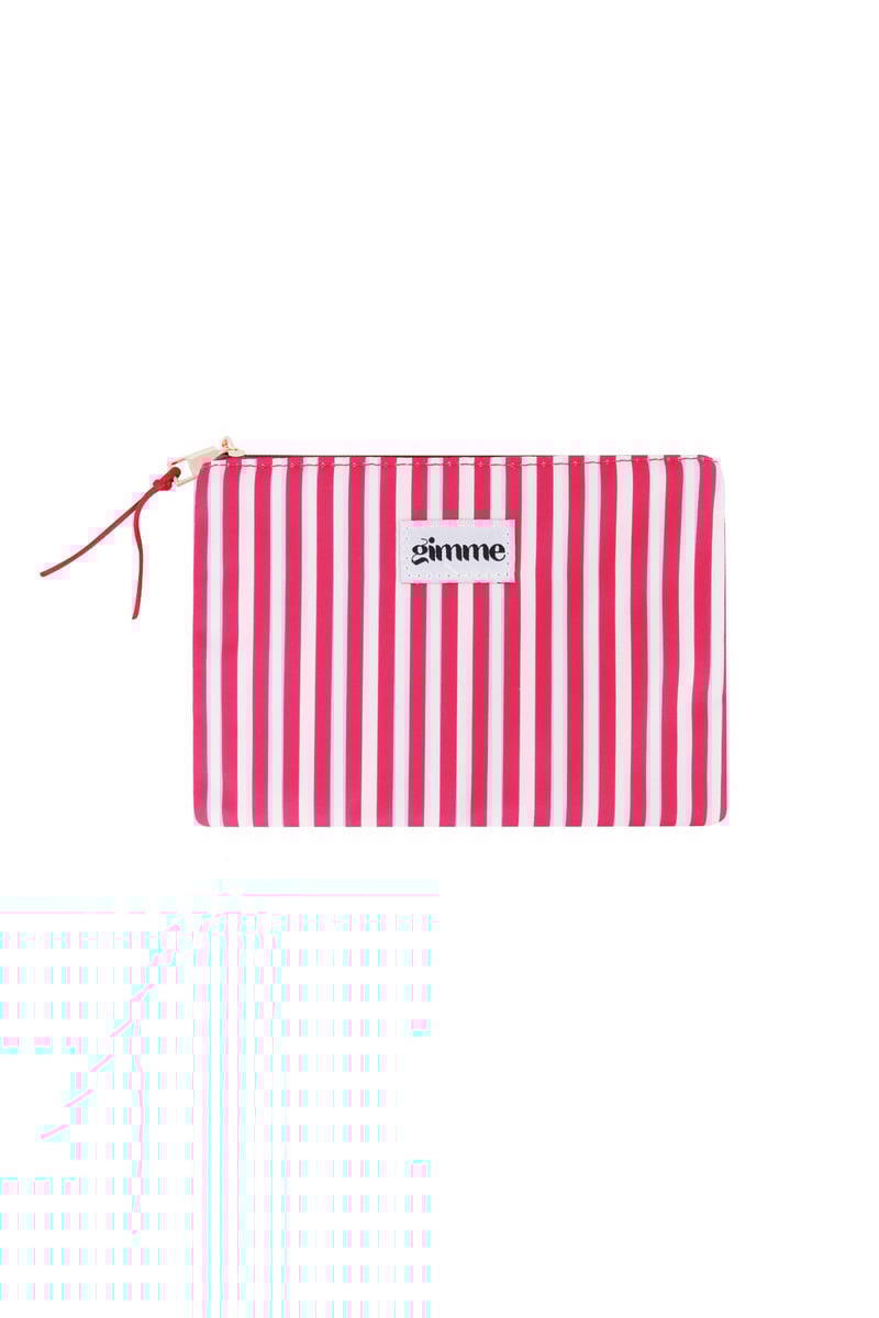 Flat toiletry bag thin stripe