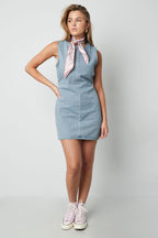 Cotton Women's Mini Dress Sleeveless Bodycon