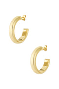 Thick hoop earrings