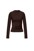 Nylon Long sleeve tops Solid color Basic All Fit  Clothes