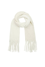 Winter scarf polar plush - black grey