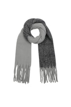 Winter scarf polar plush - black grey