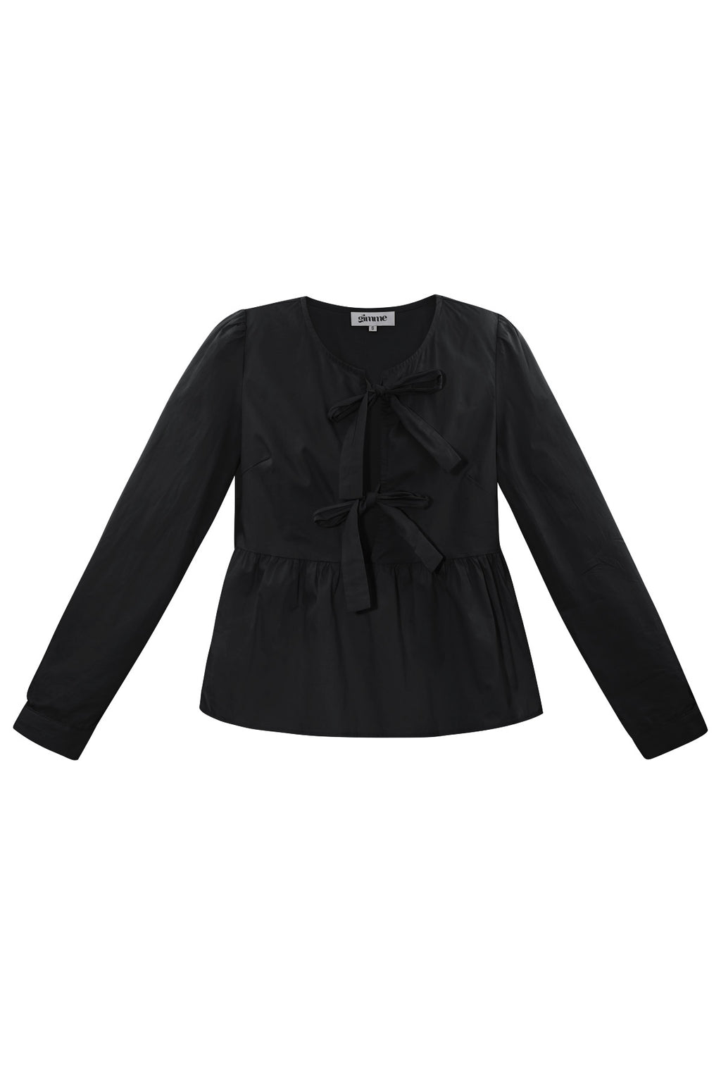 Longsleeve peplum top with bows