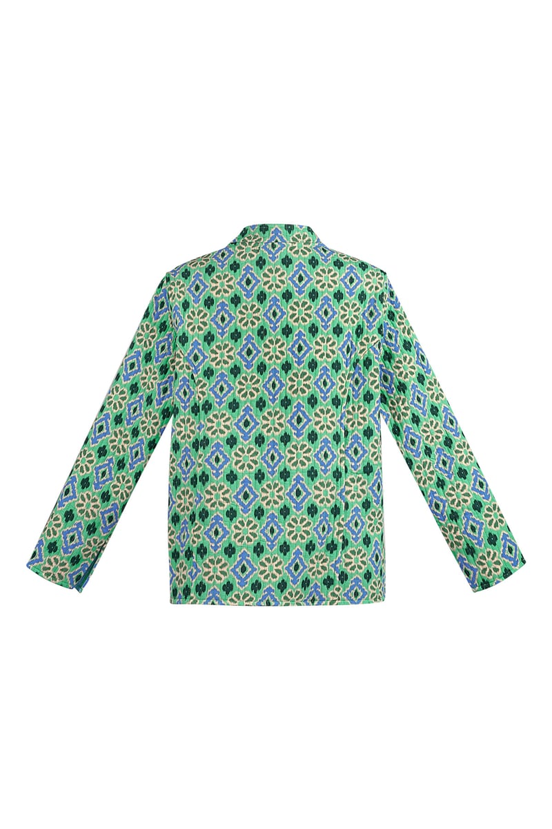 Jacket green print