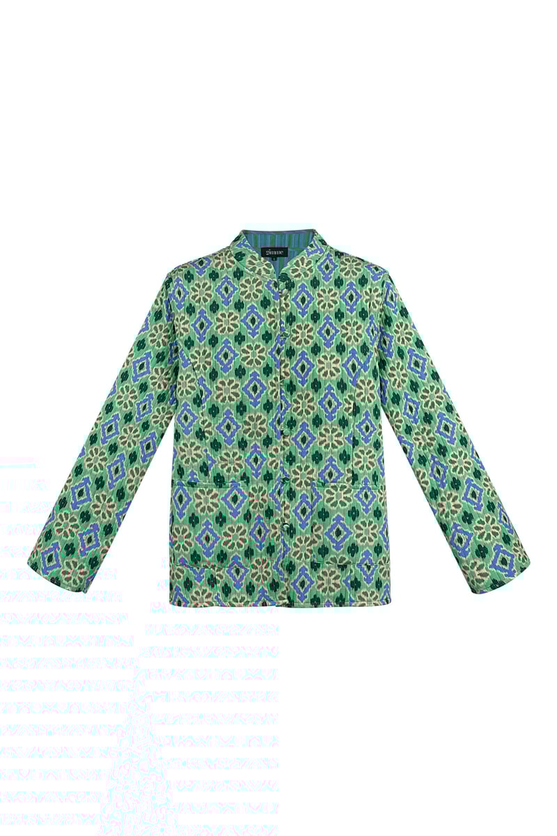 Jacket green print