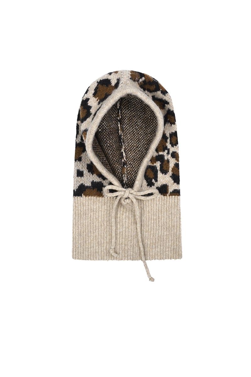 Leopard print balaclava
