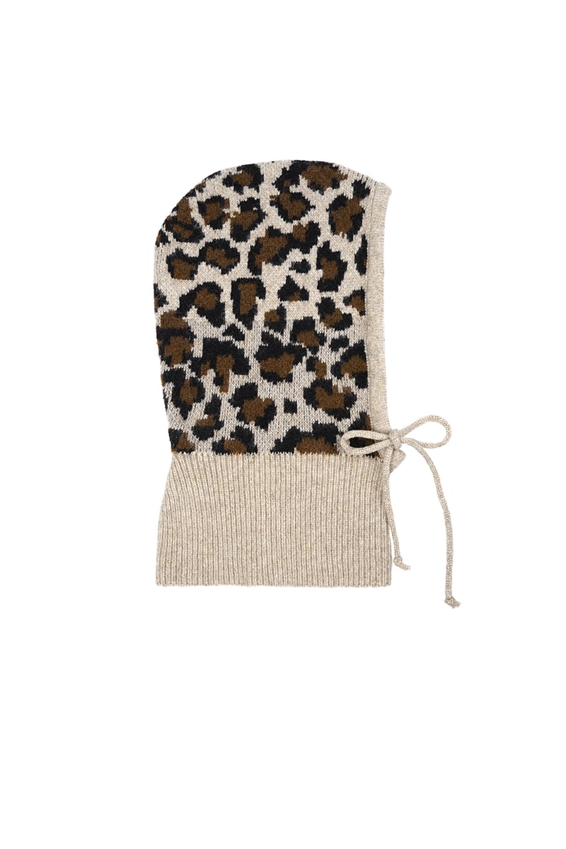 Leopard print balaclava