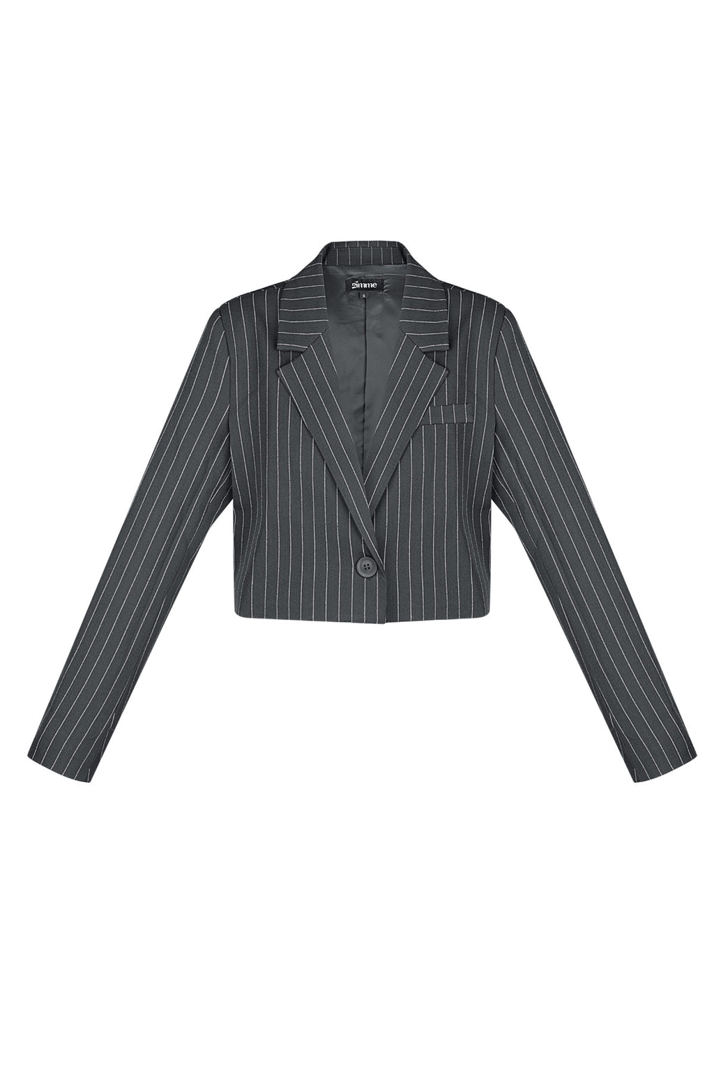 Pinstripe Cropped Blazer