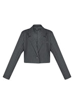 Pinstripe Cropped Blazer