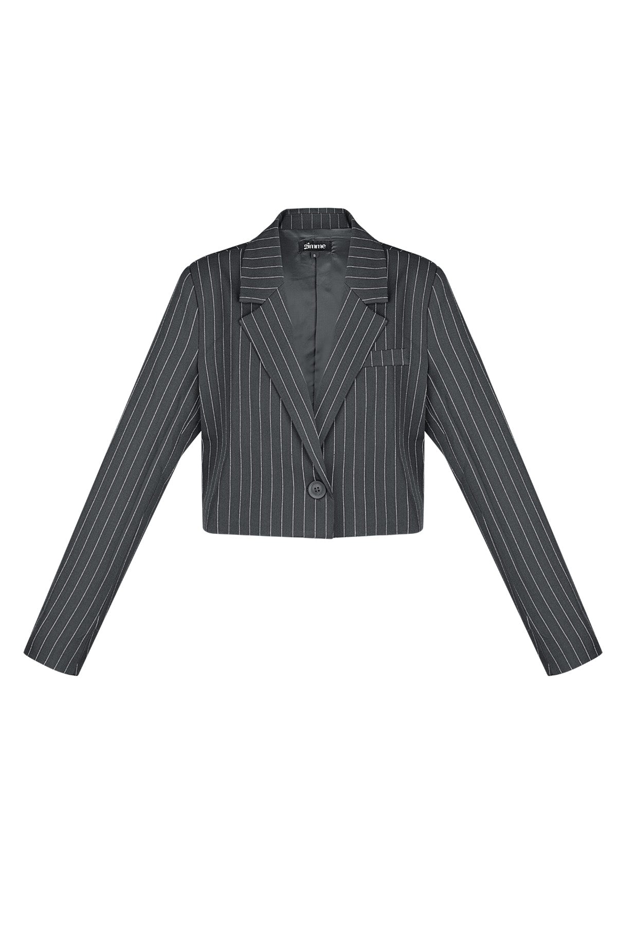 Pinstripe Cropped Blazer
