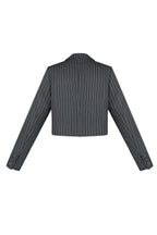 Pinstripe Cropped Blazer