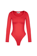 Polyester Women's Long Sleeve Bodysuit High Stretch Form-Fitting