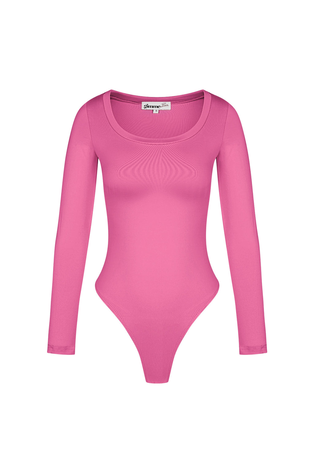 Polyester Women's Long Sleeve Bodysuit High Stretch Form-Fitting