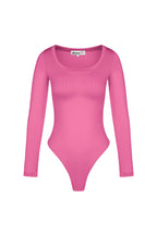 Polyester Women's Long Sleeve Bodysuit High Stretch Form-Fitting
