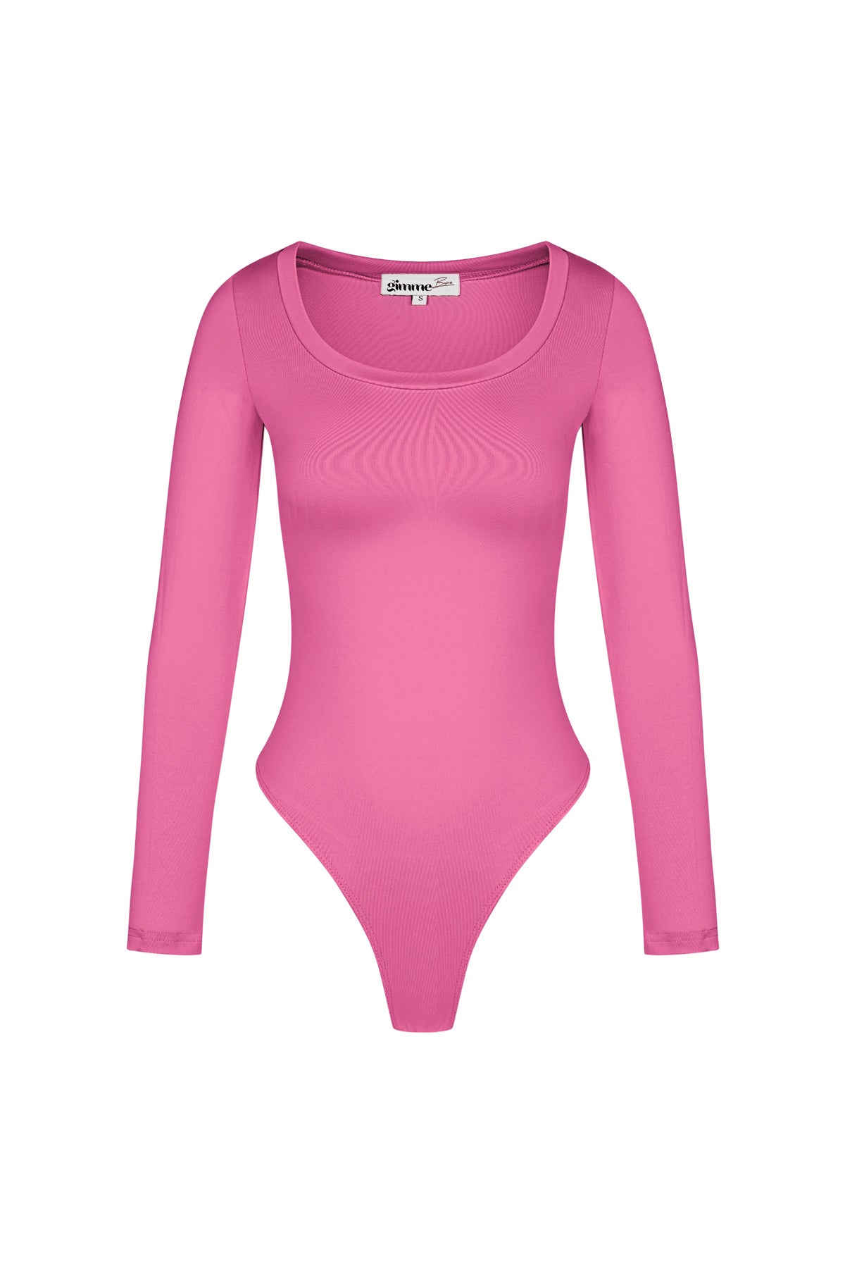 Polyester Women's Long Sleeve Bodysuit High Stretch Form-Fitting