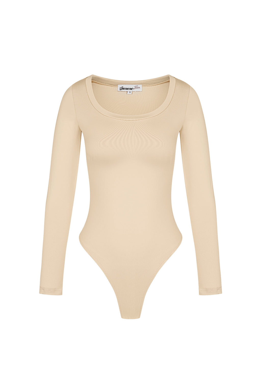 Polyester Women's Long Sleeve Bodysuit High Stretch Form-Fitting