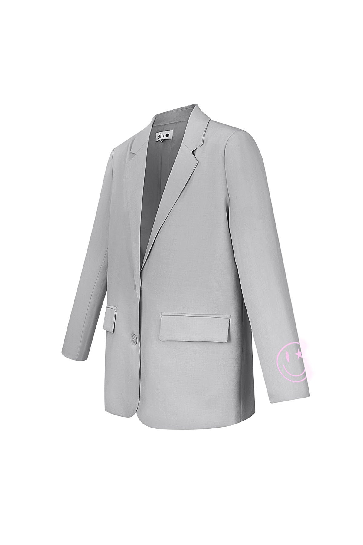 Blazer show your colorful smile - Gray