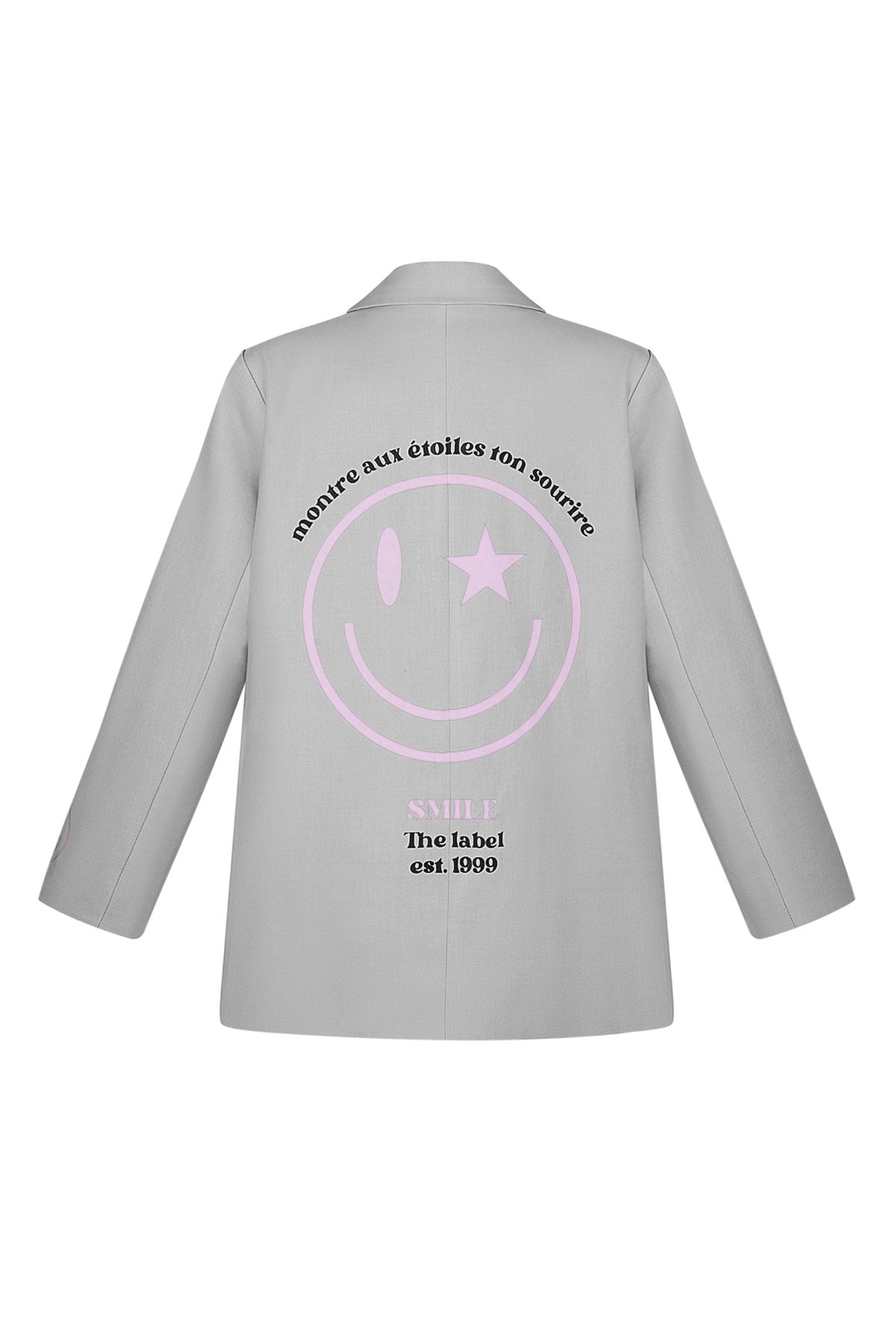 Blazer show your colorful smile - Gray