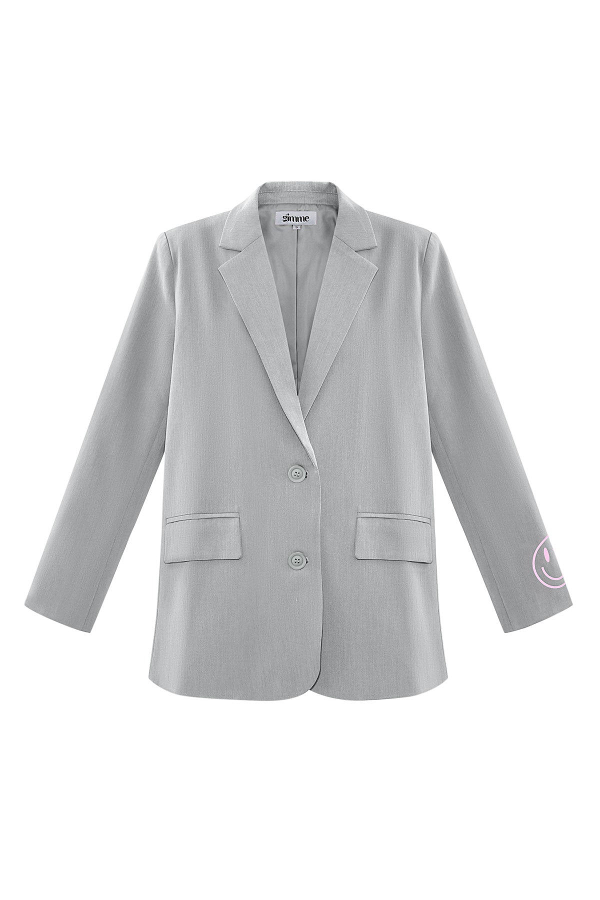 Blazer show your colorful smile - Gray