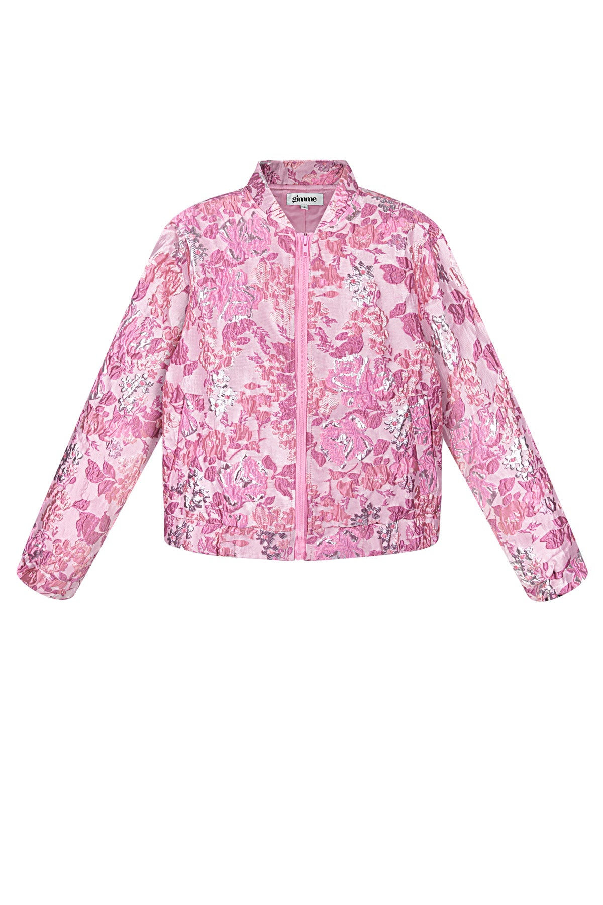 Polyester Women's Cropped Jacket Floral Print Sporty