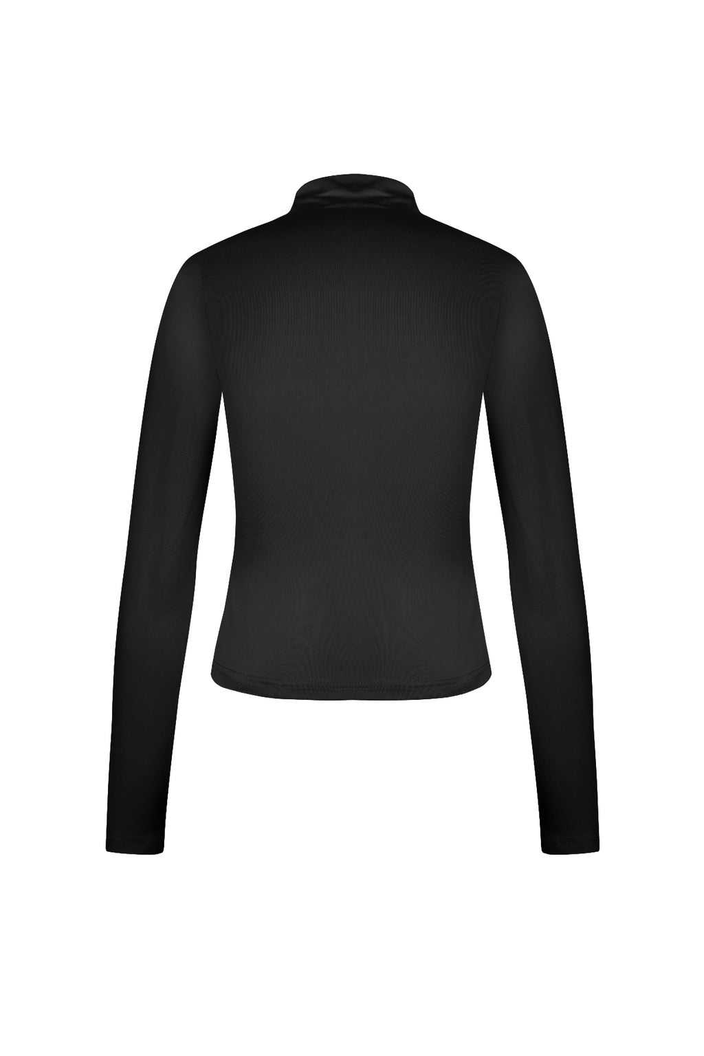 Polyester Women's Long Sleeve Top Ribbed Turtleneck
