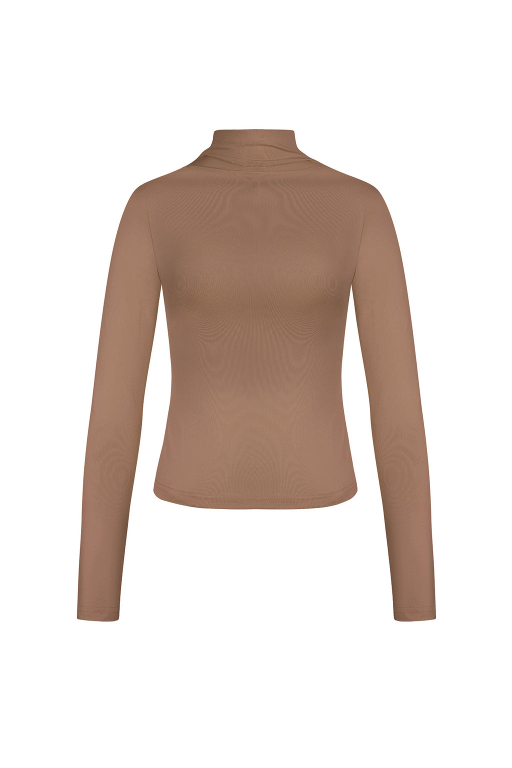 Polyester Women's Long Sleeve Top Ribbed Turtleneck